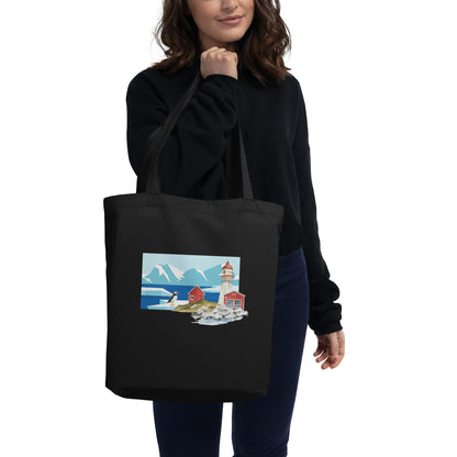 Puffin At The Lighthouse Eco Tote Bag